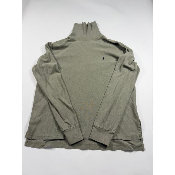 Ralph Lauren Polo Men’s Olive Green Long Sleeve Turtleneck – Size Medium - Picture 1 of 6